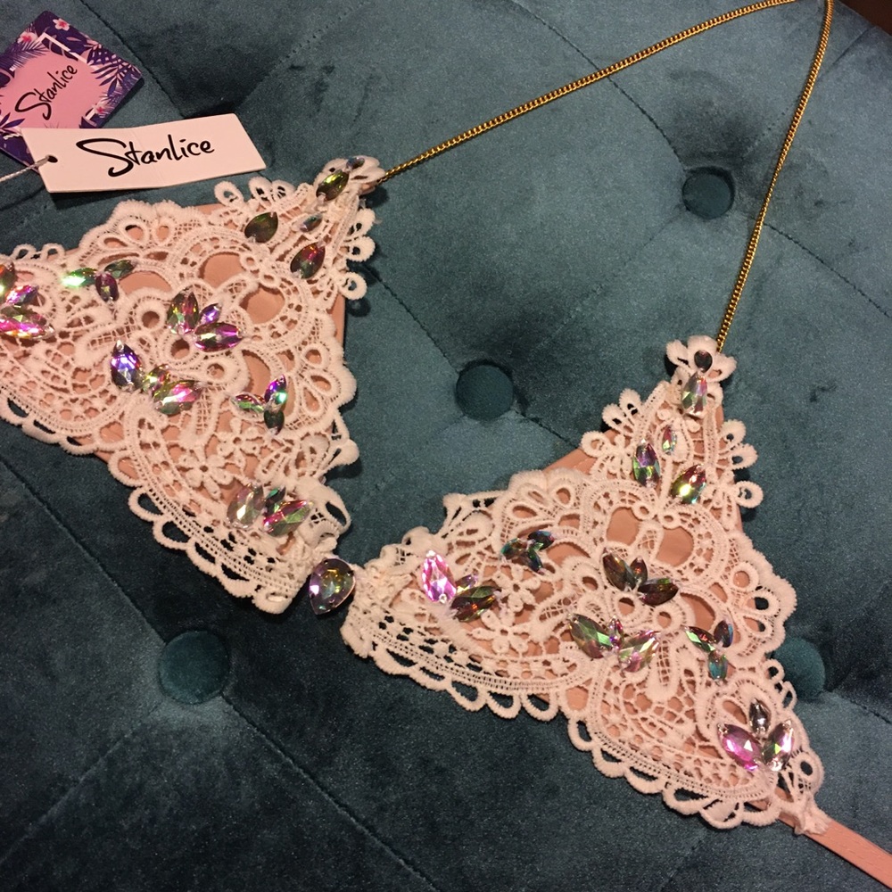 Crystal Lace Bikini Top